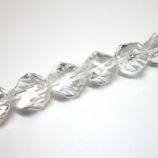14x16mm crystal clear twist faceted round